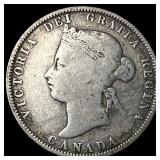 1874-H Canada Silver 25 Cents NICELY CIRCULATED