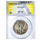 1923-S Walking Liberty Half Dollar ANACS VG10