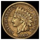 1863 Indian Head Cent NEARLY UNCIRCULATED