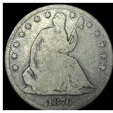 1876-S Silver Half Dollar NICELY CIRCULATED