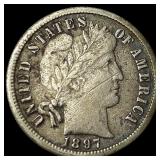 1897-O Silver Barber Dime LIGHTLY CIRCULATED