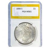 1890-S Morgan Silver Dollar PGA MS61