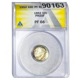 1952 Mercury Silver Dime ANACS PF66