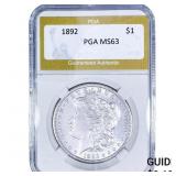 1892 Morgan Silver Dollar PGA MS63