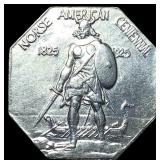 1925 Silver Norse American Medal UNCIRCULATED