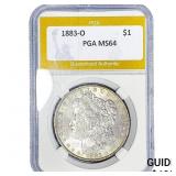 1883-O Morgan Silver Dollar PGA MS64