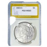 1923-S Silver Peace Dollar PGA MS63