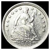 1853 Arrows Seated Liberty Half Dime CLOSELY  UNC