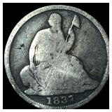 1837 Silver Half Dime No Stars NICELY CIRCULATED