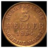 1854 Germany Copper 3 Heller