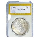 1897 Morgan Silver Dollar PGA MS64