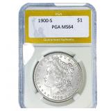 1900-S Morgan Silver Dollar PGA MS64