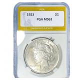 1923 Silver Peace Dollar PGA MS63