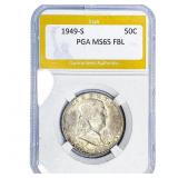 1949-S Franklin Half Dollar PGA MS65 FBL
