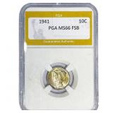 1941 Mercury Silver Dime PGA MS66 FSB