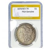 1878 REV 79 Morgan Silver Dollar PGA Genuine
