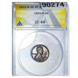 1931-D Wheat Cent ANACS EF40
