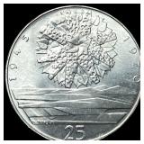 1970 Czech Silver 25 Korun