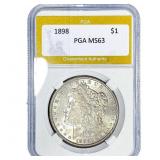 1898 Morgan Silver Dollar PGA MS63