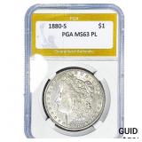 1880-S Morgan Silver Dollar PGA MS63 PL