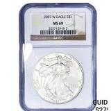 2007-W $1 Silver Eagle NGC MS69