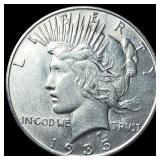 1935 Silver Peace Dollar CLOSELY UNCIRCULATED