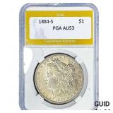 1884-S Morgan Silver Dollar PGA AU53