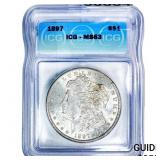 1897 Morgan Silver Dollar ICG MS63