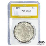 1891 Morgan Silver Dollar PGA MS63