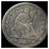 1855 Arrows Seated Liberty Quarter NICELY  CIRCUL