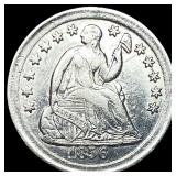 1856 Seated Liberty Silver Half Dime CHOICE AU