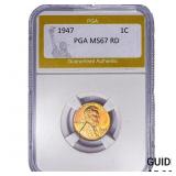 1947 Wheat Cent PGA MS67 RD