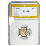 1944 Mercury Silver Dime PGA MS66
