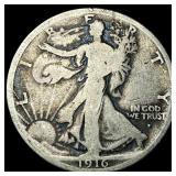 1916-D Silver Walking Liberty Half Dollar  NICELY
