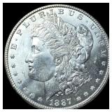 1887 Silver Morgan Dollar GEM BU