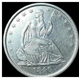 1846-O Silver Half Dollar CLOSELY UNCIRCULATED