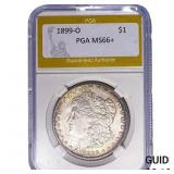 1899-O Morgan Silver Dollar PGA MS66+