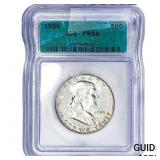 1955 Franklin Half Dollar ICG PR68