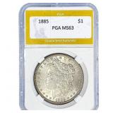 1885 Morgan Silver Dollar PGA MS63