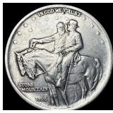 1925 Stone Mountain Silver Half Dollar NEARLY UNCI