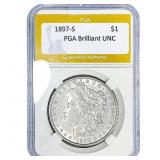 1897-S Morgan Silver Dollar PGA Brilliant UNC