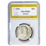 1936 Arkansas Half Dollar PGA MS66