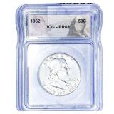 1962 Franklin Half Dollar ICG PR68