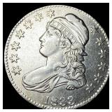 1833 Silver Capped Bust Half Dollar CLOSELY  UNCI