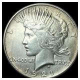 1921 Silver Peace Dollar CLOSELY UNCIRCULATED