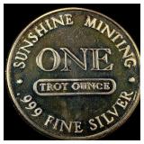 Sunshine Minting 1 oz .999 Fine Silver Round UNCIR
