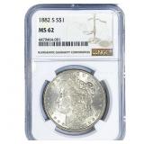 1882-S Morgan Silver Dollar NGC MS62