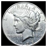 1928-S Silver Peace Dollar CLOSELY  UNCIRCULATED