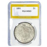 1891 Morgan Silver Dollar PGA MS63