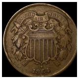 1864 Two-Cent Piece LIGHTLY CIRCULATED